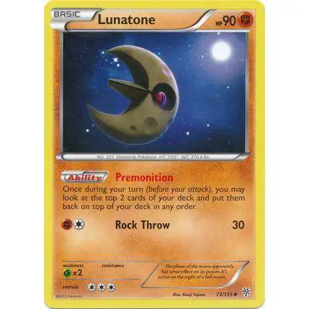 Pokemon Trading Card Game Black & White Plasma Storm Uncommon Lunatone #73