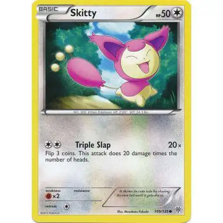 Pokemon Trading Card Game Black & White Plasma Storm Common Skitty #109