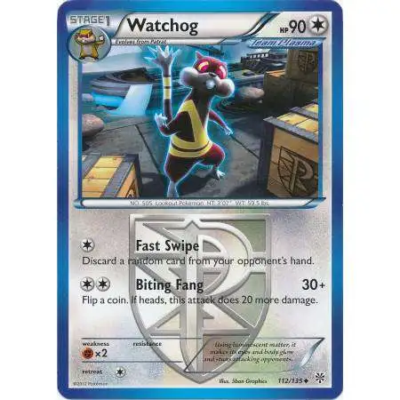 Pokemon Trading Card Game Black & White Plasma Storm Uncommon Watchog #112