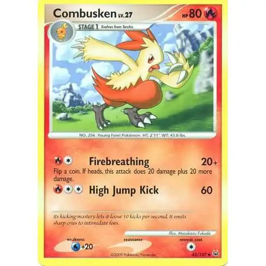 Pokemon Platinum Uncommon Combusken #45 [Lightly Played]