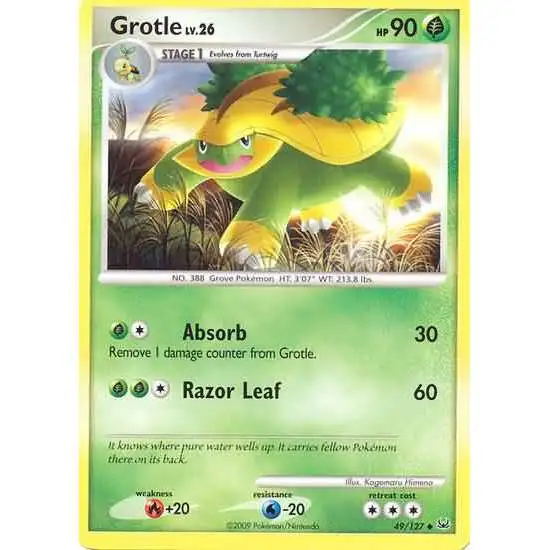Pokemon Platinum Uncommon Grotle #49 [Lightly Played]