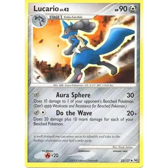 Pokemon Platinum Uncommon Lucario #53 [Lightly Played]