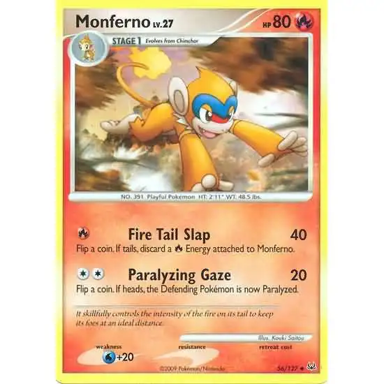 Pokemon Platinum Uncommon Monferno #56