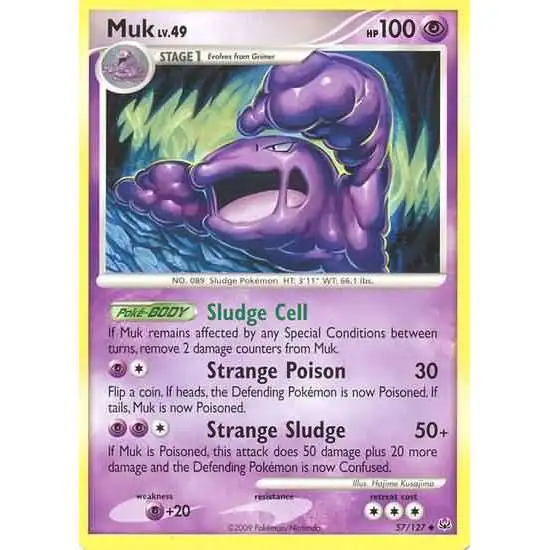 Pokemon Platinum Uncommon Muk #57 [Lightly Played]