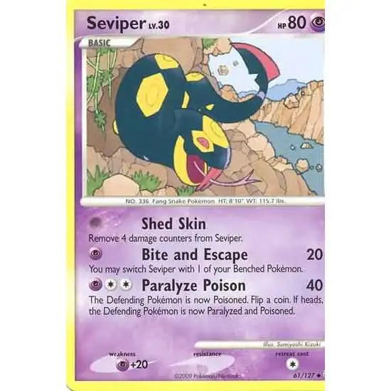 Pokemon Platinum Uncommon Seviper #61