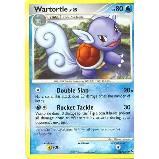 Pokemon Platinum Uncommon Wartortle #65 [Lightly Played]
