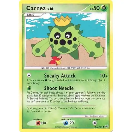 Pokemon Platinum Common Cacnea #67 [Lightly Played]