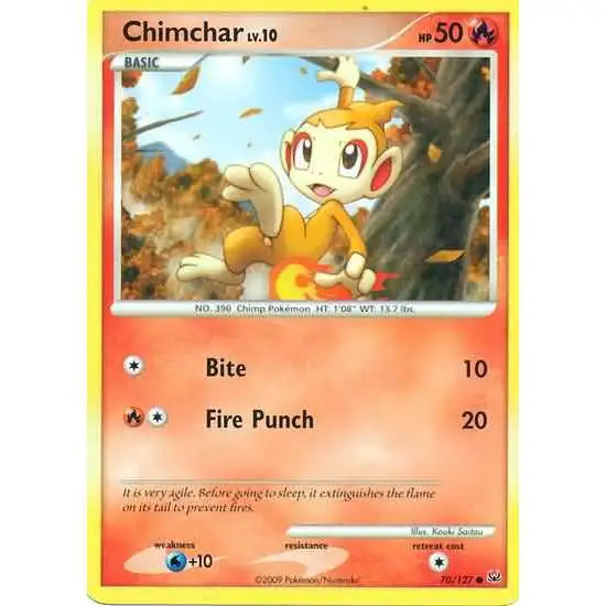 Pokemon Platinum Common Chimchar #70