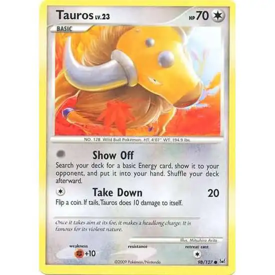 Pokemon Platinum Common Tauros #98