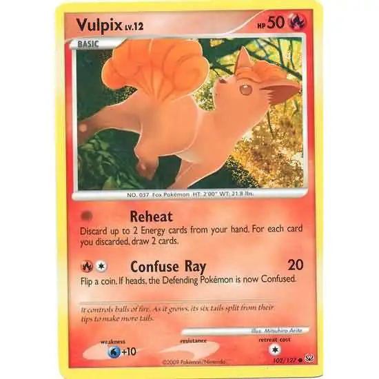 Pokemon Platinum Common Vulpix #102