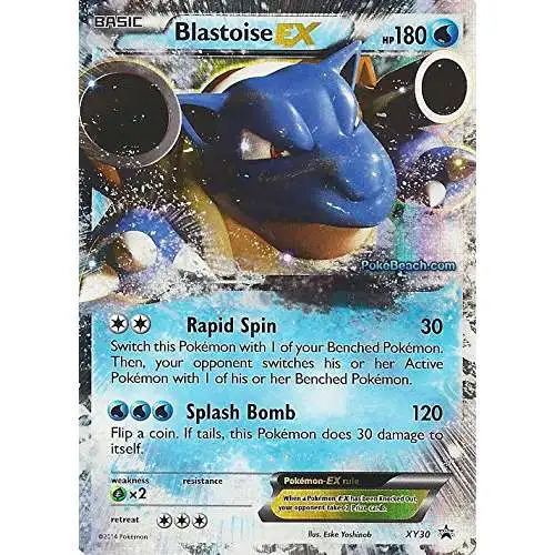 Pokemon X & Y Promo Ultra Rare Blastoise EX XY30 [Moderately Played]