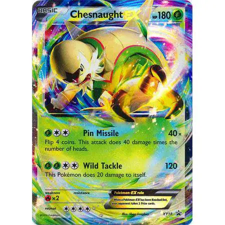 Pokemon X & Y Promo Ultra Rare Chesnaught EX XY18 [Lightly Played]