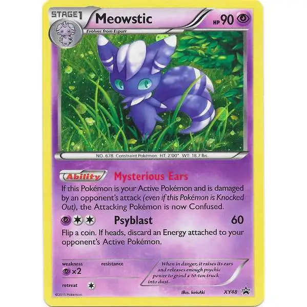 Pokemon X & Y Promo Holo Rare Meowstic XY48 [Lightly Played]