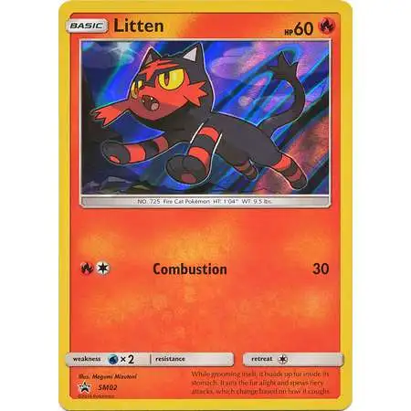 Pokemon Sun & Moon Promo Holo Rare Litten SM02 [Lightly Played]