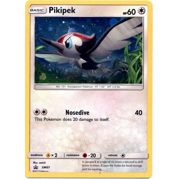 Pokemon Sun & Moon Promo Rare Holo Pikipek SM07