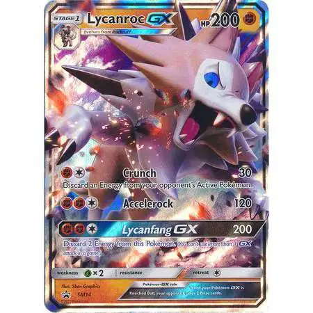 Pokemon Sun & Moon Promo Full Art Rare Lycanroc GX SM14 [Lightly Played]