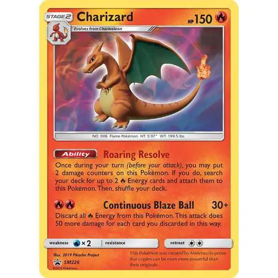 Pokemon Sun & Moon Promo Holo Rare Charizard SM226 [Moderately Played]