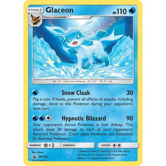 Pokemon Sun & Moon Promo Holo Rare Glaceon SM238