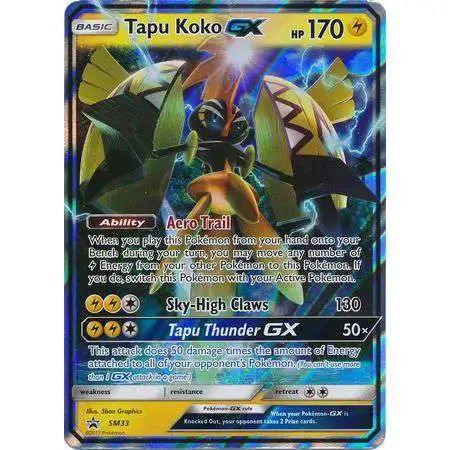 Pokemon Sun & Moon Promo Ultra Rare Tapu Koko GX SM33