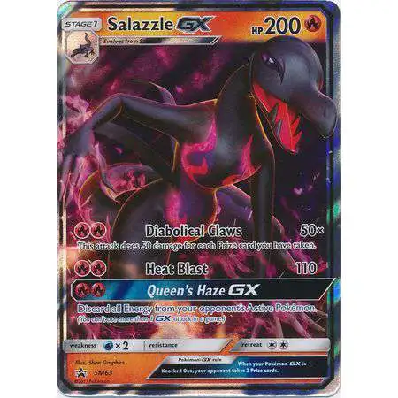 Pokemon Sun & Moon Promo Ultra Rare Salazzle GX SM63