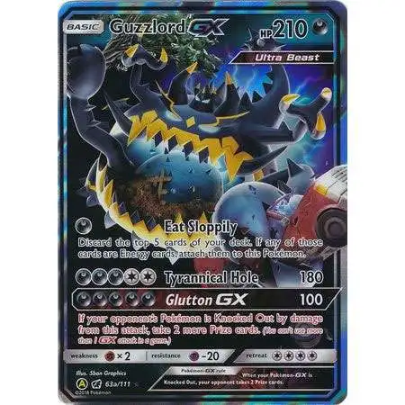 Pokemon Sun & Moon Promo Ultra Rare Guzzlord GX 63a [Alternate] [Lightly Played]