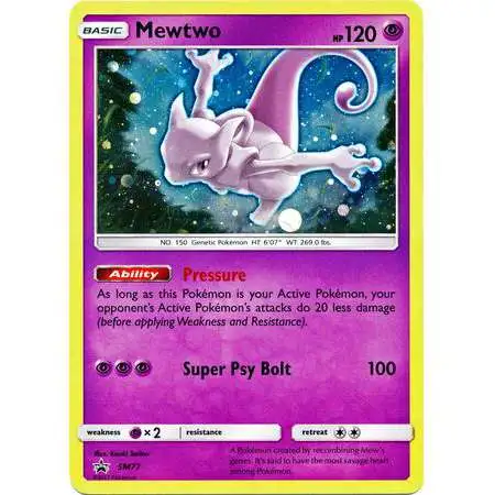 Pokemon Sun & Moon Promo Holo Rare Mewtwo SM77 [Lightly Played]