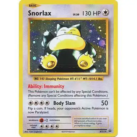 Pokemon X & Y Promo Holo Rare Snorlax XY179