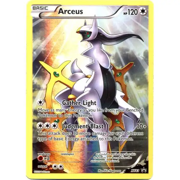 Pokemon X Y Promo Single Card Promo Arceus XY83 Full Art Damage