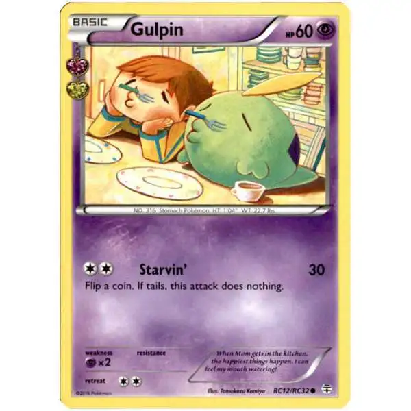 Pokemon X & Y Generations Radiant Collection Common Gulpin RC12