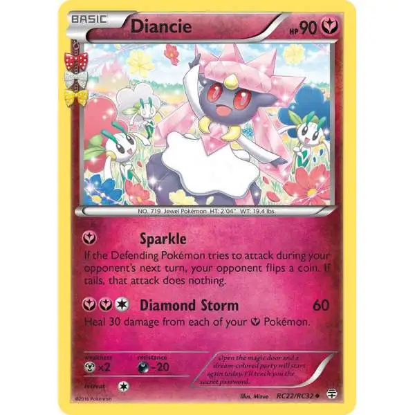 Pokemon X & Y Generations Radiant Collection Uncommon Diancie RC22 [Moderately Played]