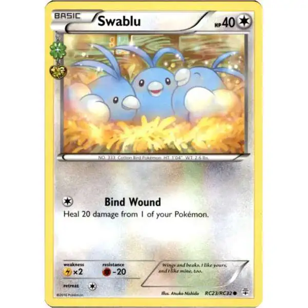 Pokemon X & Y Generations Radiant Collection Common Swablu RC23