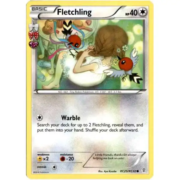 Pokemon X & Y Generations Radiant Collection Common Fletchling RC25