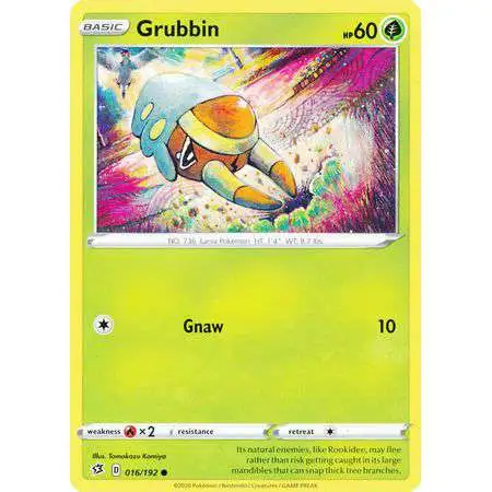 Pokemon Trading Card Game Sword & Shield Rebel Clash Common Grubbin #16