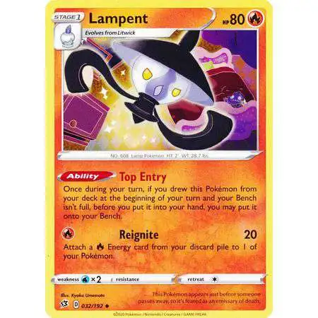 Pokemon Trading Card Game Sword & Shield Rebel Clash Uncommon Lampent #32