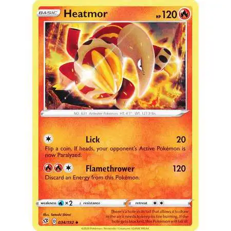 Pokemon Trading Card Game Sword & Shield Rebel Clash Uncommon Heatmor #34