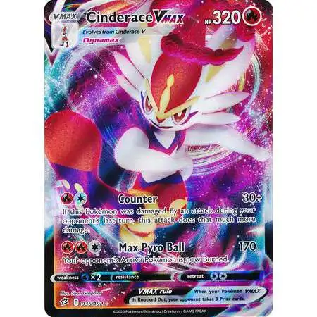 Pokemon Trading Card Game Sword & Shield Rebel Clash Ultra Rare Cinderace VMAX #36