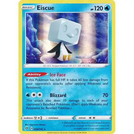 Pokemon Trading Card Game Sword & Shield Rebel Clash Rare Holo Eiscue #54