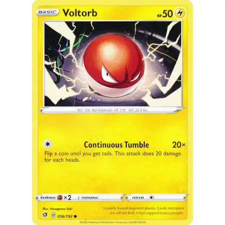 Pokemon Trading Card Game Sword & Shield Rebel Clash Common Voltorb #56