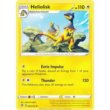 Pokemon Trading Card Game Sword & Shield Rebel Clash Uncommon Heliolisk #64