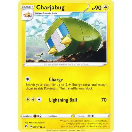 Pokemon Trading Card Game Sword & Shield Rebel Clash Uncommon Charjabug #65