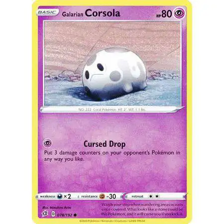 Pokemon Trading Card Game Sword & Shield Rebel Clash Common Galarian Corsola #78