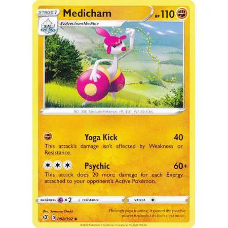 Pokemon Trading Card Game Sword & Shield Rebel Clash Uncommon Medicham #98