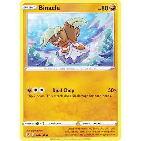 Pokemon Trading Card Game Sword & Shield Rebel Clash Common Binacle #103