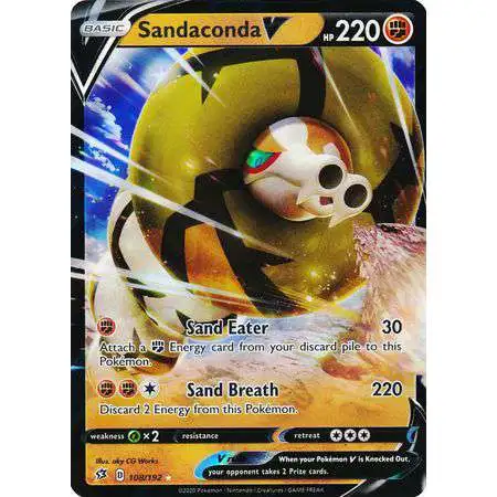 Pokemon Trading Card Game Sword & Shield Rebel Clash Ultra Rare Sandaconda V #108