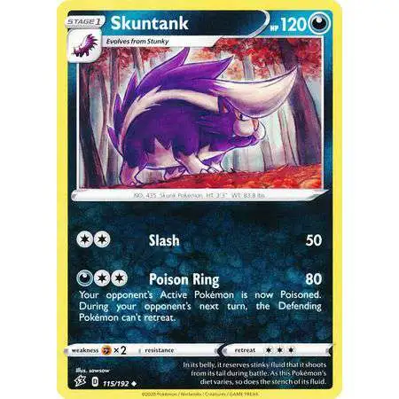Pokemon Trading Card Game Sword & Shield Rebel Clash Uncommon Skuntank #115