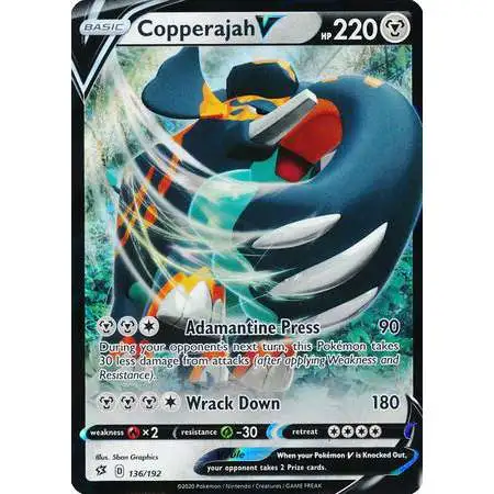 Pokemon Trading Card Game Sword & Shield Rebel Clash Ultra Rare Copperajah V #136