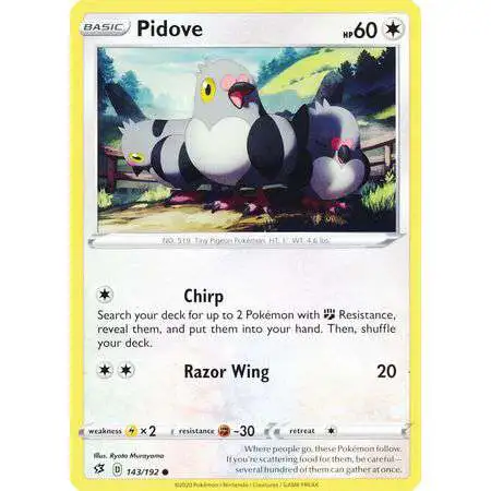 Pokemon Trading Card Game Sword & Shield Rebel Clash Common Pidove #143