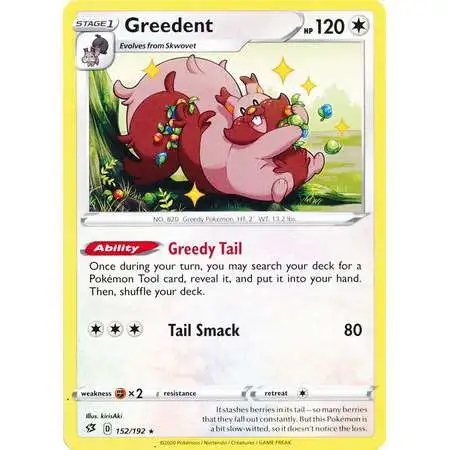 Pokemon Trading Card Game Sword & Shield Rebel Clash Rare Greedent #152