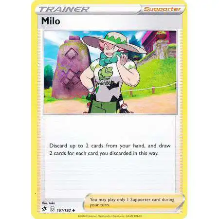 Pokemon Trading Card Game Sword & Shield Rebel Clash Uncommon Milo #161
