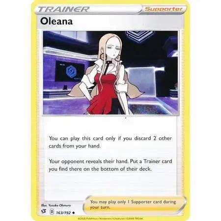 Pokemon Trading Card Game Sword Shield Rebel Clash Single Card Secret Rare  Oleana 202 - ToyWiz
